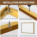 Fepinc Canvas Floating Frame, Canvas Frame 0.75 inches deep Floater for Canvas Panel Oil Painting Wall Art Prints (Gold, 19.6x27.5)