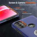 Gritup for Moto G Play 2023 Case with HD Screen Protector×2,Shockproof Phone Case with 360° Magnetic Ring Holder Kickstand Phone Case for Moto G Play 2023,Blue