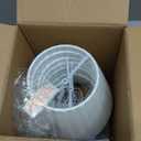 Set of 6 Natural Linen White Clip On Chandelier Lamp Shades For Chandeliers, Wall Lamps, And Other Lighting Fixtures Using E12 Bulbs 4 * 6 * 5 Inch