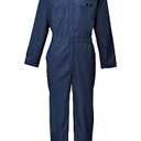 Natural Uniforms Mens Long Sleeve Zip Up Twill Coverall, Stain and Wrinkle Resistant (Navy, 2X-Large)
