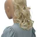CAISHA 12" Hair Piece Braid Ponytail Extension Voluminous Wavy Light Blonde Mix PH217