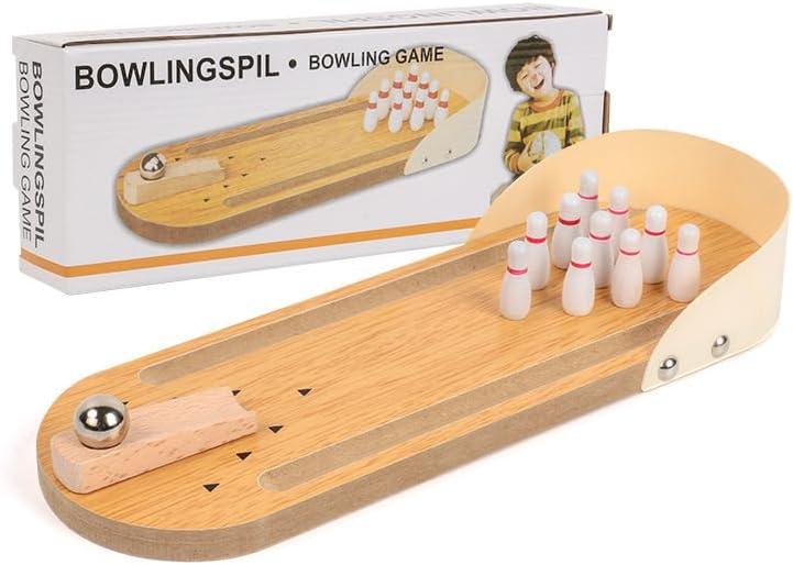 Mini Desktop Bowling Game - Portable Hand-Eye Coordination & Focus Training Toy for Kids and Adults - Perfect for Home, Office, and Travel