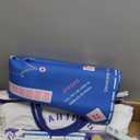 American Mahjong Tiles Set with Noise Reducing Mahjong Mat, 166 Blue Mahjong Game with Portable Storage Bags, 4 All-in-One Color Rack/ Pushers, Scoring, Plastic Coins Dices for Adults & Beginners