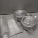 Hushee 400 Pcs Clear Plastic Dessert Plates 6'' with Forks 7'' for Cake Appetizer, 200 Small Disposable Plates and 200 Plastic Forks, Serve 200 Guests for Wedding Birthday Party Bulk