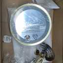 Makeup Mirror with Light, 30x Magnifying Mirror with 3 Lights Colors, 5000mAh Vanity Mirror Brushed Nickel - 360 Rotation, Brightness Adjustable Magnification, Modern Style Side Touch + Side Charge