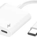 MFi Certified 2 in 1 USB C to RJ45 Ethernet LAN Network Adapter with 60W USB Type C Charge Port Compatible with iPhone 16/15 Tablet/Laptop and USB C Devices,Supports 10/100Mbps