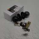 BESTTEN Keyed Entry Door Knob, Entrance Door Lock, Standard Ball, All Metal, Matte Black