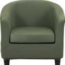 GOSTADY Club Chair Slipcover 2 Piece Printed Tub Chair Slipcover Soft Stretch Printed Round Barrel Chair Covers Armchair Covers Furniture Protector for Living Room Hotel Counter Cafe (Color 10)