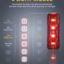 RAVEMEN TR150/TR250 Bike Tail Light, 280 Visible Bike Rear Light with Brake Detection and Auto On Off Feature, 3 Mounting Options