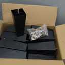 TURSTIN Furniture Legs Plastic Sofa Couch Legs Square Tapered Feet Sofa Legs with M8 T-Nuts Screws for Legs Sofas Chairs Cabinets Dressers Beds, Black (16, 8 Inches)