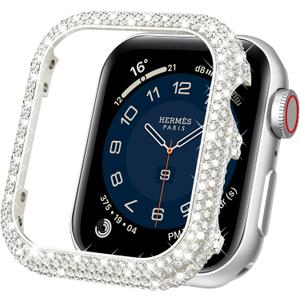Mosonio Metal Case Cover Compatible with Apple Watch S11 S10 42mm, Full Bling Metal Watch Frame for Women, Shiny and Durable Protective Case Cover for iwatch Series 11 10(Starlight,42mm)