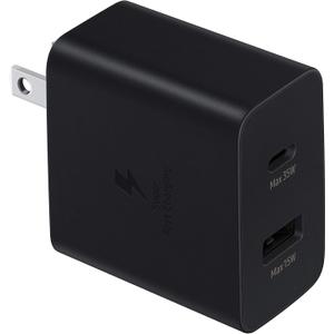SAMSUNG 35W Dual Port Wall Charger USB C Adapter, Super Fast Charging Block for Galaxy Phones and Devices, Cable Not Included, 2021, US Version, Black