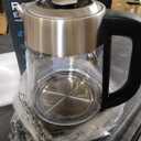 Mueller Rapid Boil Electric Tea Kettle 1.8L – Borosilicate Glass & Stainless Steel – BPA-Free Hot Water Boiler, LED Light, Auto Shut-Off, Boil Dry Protection Fast Water Heater – Kitchen Appliances