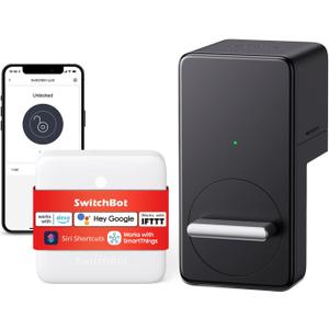 SwitchBot Smart Lock WiFi, Keyless Entry Door Lock, Smart Door Lock Front Door, Electronic Smart Deadbolt, Fits Your Existing Deadbolt in Minutes,Great for Airbnbs, Vacation Rentals and More