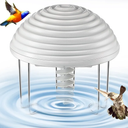 Hohean Water Agitator for Bird Bath, Battery Birdbath Water Circulator, Waterproof and Quiet, Energy Saving Bird Bathtub Mixer for Patio Garden Pond Decoration Grey