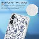 Buleens for iPhone 16 Case 6.1 Inch - Clear Flexible TPU Women Cute Girls Protection Phone Cover Slim Fit Shockproof Girly Pretty Fashion Aesthetic Design Pattern case for iPhone 16, Flower