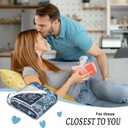 Gifts for Wife Blanket for Men Women Wife Her Couple,Blue Romantic Marriage Gifts for Her Throw Blanket,Happy Anniversary to My Wife from Husband, Valentines Gift Idea 50"x 60"