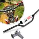 7/8" Motorcycle Handlebars Aluminum Dirt Bike Handlebars with Foam Pad Grips for Pit Bike,Mini Bike,ATV,Honda Grom,KLX110,Ninja 650R CRF70 SSR127 Surron Ridstar Q20 BMX (Black)