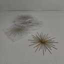 Barydat 6 Pcs Gold Sunburst Wall Decor Metal Bling Starbursts Wall Art Mid Century Modern Round Decoration Radial Boho Home Artwork for Living Room Hanging Accents Bedroom Entryway Dorm