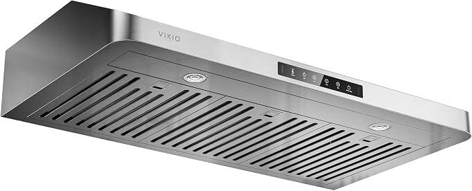 VIKIO HOME 36 Inch Under Cabinet Range Hood, 980CFM Fast Venting Ducted
Kitchen Hood With 3 Speed Gesture & Touch Control, Stainless Steel Stove Vent Hood With LED Light And 2 Baffle Filters