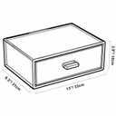 Acrylic Tea Bag Organizer and Storage Box Stackable Tea Bag Holder with Drawer for Countertop, Neon Pink