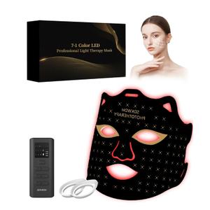 LED Light Therapy Mask, Red Light Therapy for Face - Red Light for Anti-Aging & Wrinkles, Blue for Acne, IR for Deep Repair, At-Home Device, FDA Cleared, Portable & Rechargeable