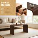 C Shaped End Table, Wooden TV Tray Sofa Side Table for Couch | Small Nightstand for Living Room Bedroom Narrow Spaces Office