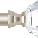 TONIAL Curtain Rods for Windows 20 to 53 Inch(1.6 to 4.4 ft), Telescoping Splicing 3/4 Single Rods 32 to 58 Inch(2.6-4.8ft), Decorative Rod with Acrylic Diamond Finial, Champagne Gold