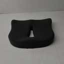 Memory Foam Seat Chair Cushion for Relieves Back Sciatica Pain Tailbone Pain Coccyx Degenerating Disc Orthopedic Osteoarthritis Prostate Cushion Low Back Pain Cushion Hip Shaping (Dark Gray)