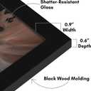 Americanflat 11x17.5 Picture Frame with Shatter-Resistant Glass - Signature Collection - Gallery-Style Frames Made of Engineered Wood - Photo Frame for Wall Display - Black