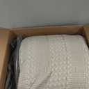 Sanracie Oversized King Quilt (120"x120"), Cotton Oatmeal Colored Waffle Weave Quilted Bedding Set Super Large Soft Bedspread 3Pcs Luxury Aesthetic Coverlet Set for All Season