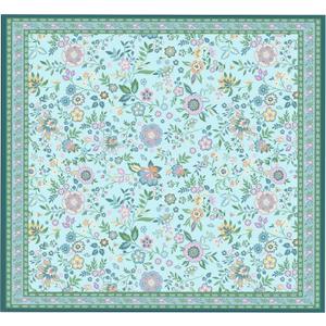 Washable Pee Pads for Dogs 72"x 72", Super Absorbent Boho Reusable Puppy Pads with Colorful Flowers Patterns for Potty Training, Floor, Couch, Bed, and Crate, 72*72 Inch (Pack of 1), Green