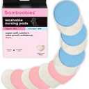 Bamboobies Nursing Pads, Ultra-Soft Velour, Reusable, Washable & Leak-Proof, 6 Ultra-Thin and 6 Overnight Pads for Breastfeeding
