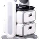 Professional Utility Cart with Wheels - Rolling Dental Office Cart with Drawers - Medical Trolley for Cavitation Machine, Esthetician Supplies, Lab Tools - Salon Trolley (130LB Load / 2 Drawer)