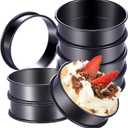 DATANYA 8Pack Crumpet Rings NONSTICK English Muffin Ring 4 Inch - Stainless Steel Double Rolled Tart Rings Upgraded Round Metal Cooking Pastry Ring Molds for baking