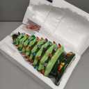 Joiedomi 15" Tabletop Prelit Ceramic Christmas Tree with 70 Multicolor Lights, Hand-Painted Ceramic Tabletop Christmas Tree with Extra Clear Top Star for Xmas Holiday Indoor Decorations (Green)