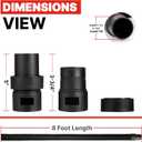 Shop-Vac 9050333 Vacuum Hose for Standard or Locking Inlets, 8-Foot x 2.5 Inch Diameter, Prevents Clogging With Bulky Debris, (1-Pack)
