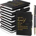 Qilery 28 Pcs Team Appreciation Gifts Bulk Employee Thank You Gift A5 Leather Journal Notebook with Ballpoint Pen for Christmas Student Teacher Volunteer Management(Proud)