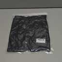 Women's Short Sleeve Sexy Lace Trim V-Neck Slim Fit Daily Basic Black Tees Spring Summer Going Out Casual Vacation Crop Tops Trendy Y2K Clothing (8638, L, Black)