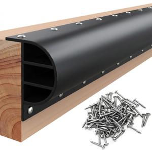 FUQUN P-Profile Dock Bumpers, 3-Pack 10FT Heavy-Wall EPDM Rubber Docking Fender for Straight & Side Protection, Wider & Thicker Dock Edging Bumper with 304 Stainless Steel Screws & Drill Bit, Black