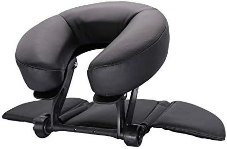 TRENDBOX Face Down Tabletop Massage Kit Adjustable Headrest Pillow Black