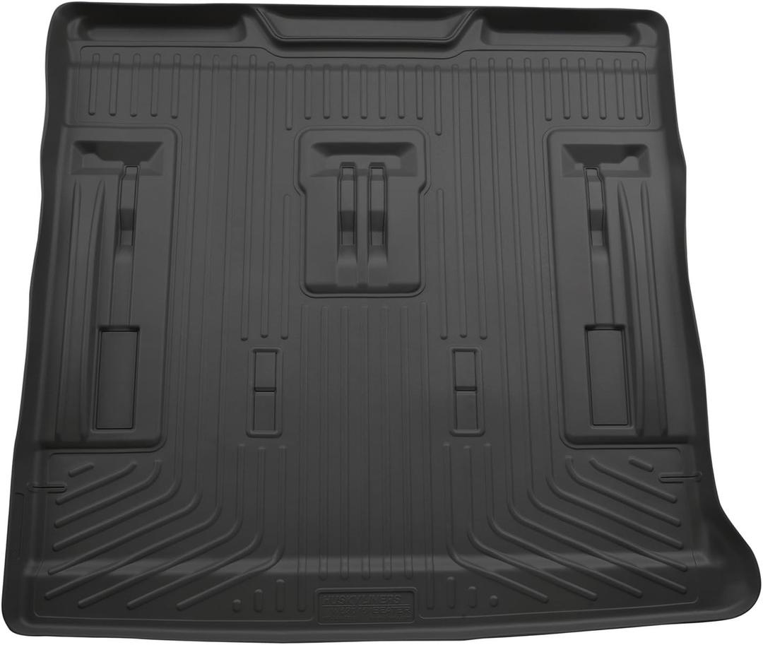 Husky Liners Weatherbeater Cargo Liner | Fits 2007-2014 Cadillac Escalade/Chevrolet Suburban/GMC Tahoe w/2nd Row Bench Seat | 1-pc Black - 28251