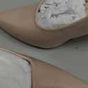 Coutgo Womens Slingback Stiletto High Heels Closed Pointed Toe Pumps DOrsay Sexy Office Dress Shoes (7.5, Khaki)