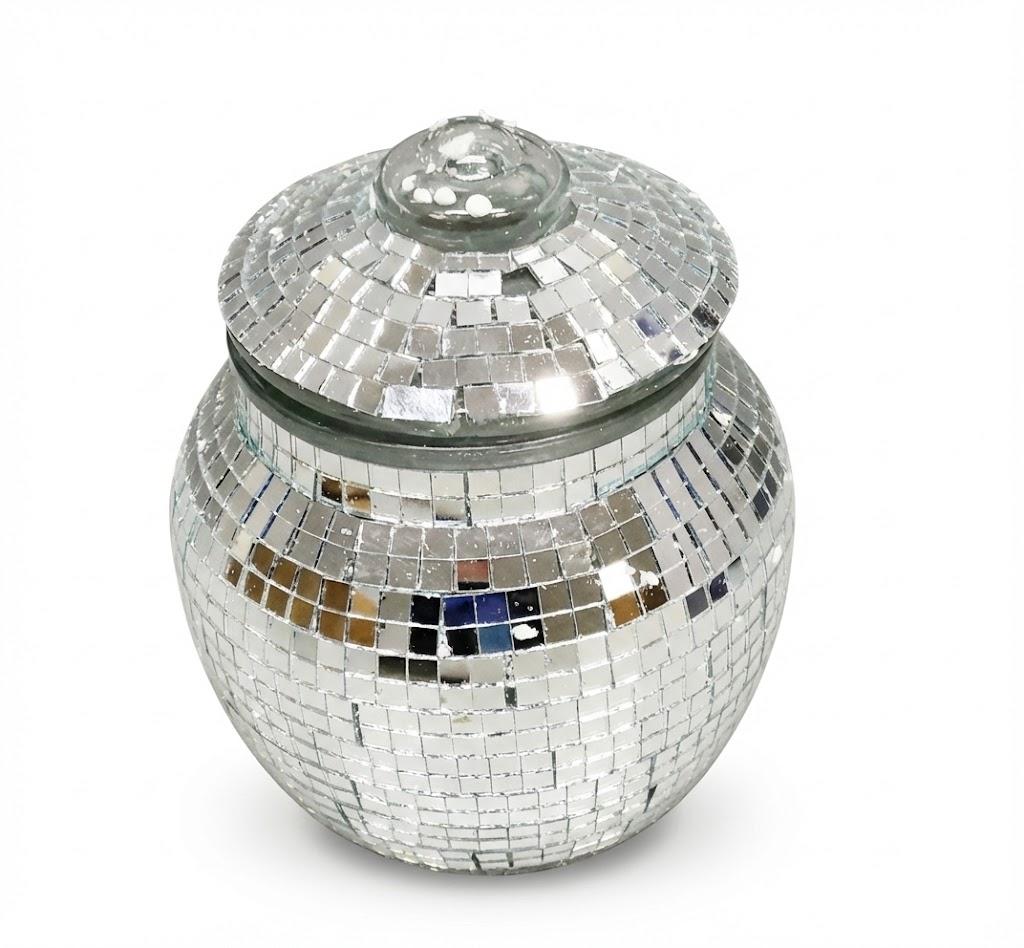 Disco Ice Bucket, Silver Sparkly Flashy Mirror Ball Icebucket, Stainless Steel Drink Bucket for Party and Weddings, KTV