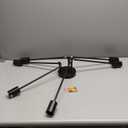 6-Light Sputnik Chandeliers, Black Modern Semi Flush Mount Ceiling Light with E26 Base, Mid Century Industrial Vintage Kitchen Farmhouse Light Fixtures for Dining Room Bedroom Living Room