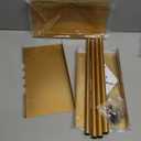 Liuoud Towel Rack for Bathroom, Wall Mounted Vertical Rolled Towel Storage Organizer Holder with Shelf, Holds Up 6 Large Bath Sheets, Gold Large Size