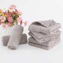20 Pack Kitchen Dish Cloths (10 x 10 Inches, Grey), Super Soft and Absorbent Coral Velvet Dish Towels, Nonstick Oil Fast Drying Microfiber Cleaning Cloth, No Lint Household Dishcloths