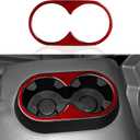 Car Cup Holder Sticker Cover Interior Trim Carbon Fiber Decal for Chevrolet Silverado/GMC Sierra 2007-2018 Avalanche 2007-2013 Suburban/Tahoe/Yukon/Yukon XL 2007-2014