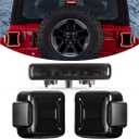 Kiwi Master Smoked LED Tail Lights & 3rd Brake Light Set for 2018-2025 Jeep Wrangler JL/4xe Accessories Third Brake Light High Mount Stop Light Reverse Light Turn Signal Light