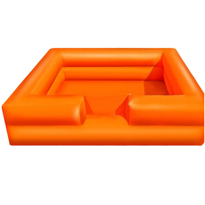 WARSUN Foam Ball Pit 10x10Ft with Built-in Fan Ball Pit Inflatable for Kids Toddlers, Hours of Fun Activity（Organe）